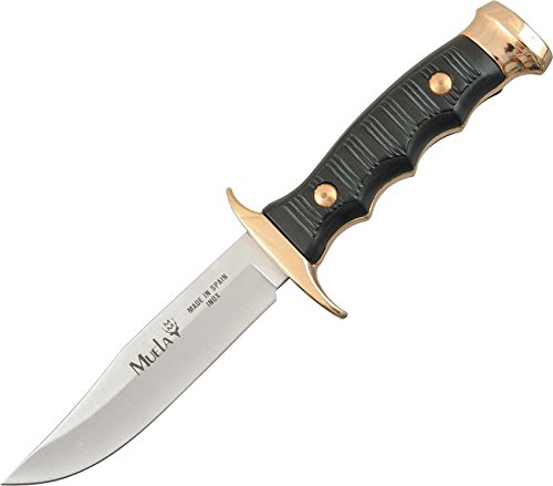 Muela 7100 camp knife with leather sheath, 7-3/4"