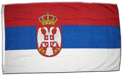 XXL Bandera Serbia con escudo 150 x 250 cm: Amazon.es ...