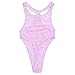 FEESHOW Men's Lace Lingerie Thongs G String Underwear Leotard Bodysuit Singlet
