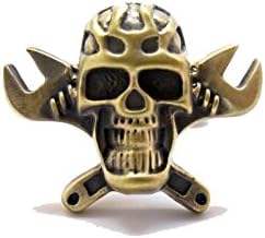 Ancient Nuts and Bolts Worker Skeleton Skull Head Cufflinks B3118