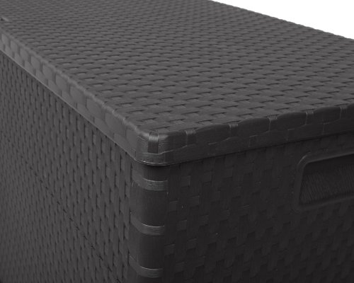 Ondis24 XL Kissenbox Enzo in Rattan Optik Auflagenbox abschließbar Gartenbox beugt Schimmel vor Regensicher mit Rollen… – Bild 5