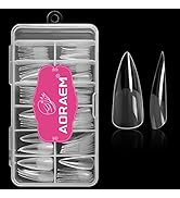 AORAEM Clear Stiletto Nails,120PCS 12 Size Full Cover Nail Tips Fake Artificial Nails Sharp Press...