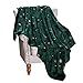 Exclusivo Mezcla Starry Flannel Fleece Large Throw Blanket, Golden Snowflakes& Stars( 50
