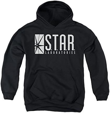 THE FLASH/S.T.A.R.-YOUTH PULL-OVER HOODIE-BLACK-SM