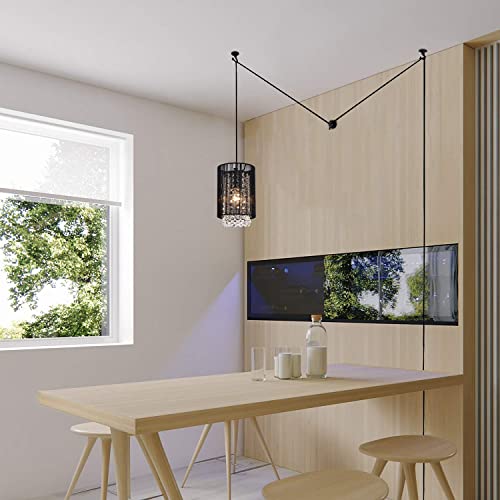 Plug in Pendant Lights Small Plug in Chandelier Mini Black Chandelier