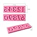 Efivs Arts EA502 0 to 9 Numbers 3D Shaped Fondant Chocolate Candy Making Mold Small Pastry Mould Cake Decorating Tool