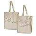 ELEGANTPARK Mother Gifts Bag for Wedding Mother of The Bride Groom Gifts Bag for Women Mother of The Bride/Groom Tote Bag 100% Cotton