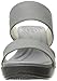 crocs Women's Leigh II 2 Strap Wedge W Wedge Sandal, Silver/Graphite, 8 M US