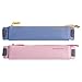 BCP PU Leather Pen Pencil Pocket Case Sleeve Holder Pouch with Elastic Band for Book Notebook (Blue and Pink) primary