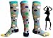 Compression Socks for Men & Women - BEST Graduated Athletic Fit for Running, Nurses, Shin Splints, Flight Travel, & Maternity Pregnancy - Boost Stamina, Circulation & Recovery (Dancing Dots, L/XL)