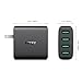 AUKEY USB Wall Charger with 4-Ports 40W / 8A Output & Foldable Plug, Compatible iPhone Xs/XS Max/XR, Samsung Galaxy Note8 / S8, iPad Pro/Air 2 / Mini 4 and More
