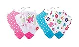 Nuby 2 pk Teething Bib - Dribble Catcher with Teething Corner, Pink/Aqua
