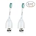 Genkent Replacement Toothbrush Heads For Philips Sonicare E Series Toothbrush HX7022/66 Essence Xtreme Elite Advance Clean Care (2 PACK)