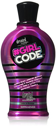 Devoted Creations Girl Code Airbrush Bronzer Lotion, 12.25 Fluid Ounce