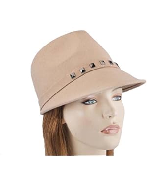 Beige Winter Felt Ladies Modern Hat. Latest Fashion.