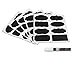 PENGUIN ART SUPPLIES Chalk Board Labels Stickers with Reverseable Tip White Liquid Marker- Pack of 40