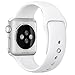 Apple Watch Band, HuanlongTM Soft Silicone Sport Style Replacement Iwatch Strap for Apple Wrist Watch (White 42mm S/M)