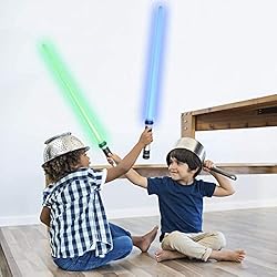 TWODNBD Light Up Saber, Telescopic Extendable