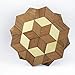 SPL Woodcraft Set of 2 Wooden Trivet for Hot Dishes - Compact and Light - Mix of Beechwood and Ash - Handmade Mosaic - Big Coaster - 6 inch. - Unique Art Decor in the Kitchen - Made in Ukraine