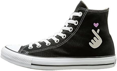 Roxrce Losees Adult Heart High Top Canvas Shoes Lace Up Sneakers 37