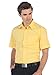 Gioberti Men's Short Sleeve Solid Dress Shirt, Banana, M