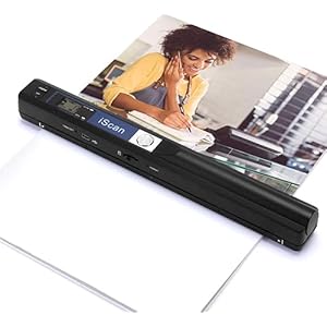 MUNBYN Portable Scanner, Photo Scanner for A4 Documents Pictures Pages Texts in 900 Dpi, Flat Scanning, Include 16G SD…