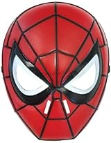 Rubies Official Spiderman 1/2 Mask Moulded Child Costume One Size Red Halloween view 2