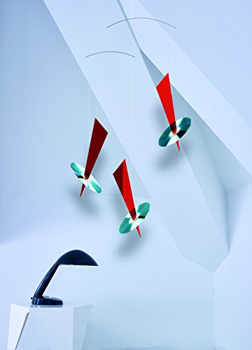 Flensted Mobiles Reflections Red Hanging Mobile - 32 Inches Plastic
