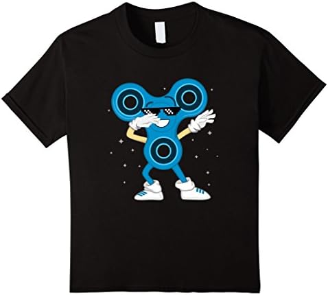 Kids Dab Fidget Spinner T-Shirt Cool Dabbing Tee 8 Black