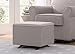 Delta Children Nursery Gliding Ottoman, Dove Grey w/Soft Grey Welt