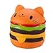 Jumbo Slow Rising squishies Kawaii Cat Hamburger Cream Scented Stress Relief large Kawaii Squishy as Collection Gift Toy (Orange)