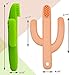 Baby Munka Cactus Infant Teether Soft Baby Training Toothbrush Silicone Flexible (2-Pack) 1-Green 1-Peach 100% BPA-Free