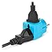 European Plug Adapter by Yubi Power 2 in 1 Universal Travel Adapter with 2 Universal Outlets - 2 Pack - Blue - Shucko Type E / F for France, Germany, Spain, Sweden, Turkey, Ukraine and More!