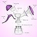 NOKIRE Manual Breast Pump - Silicone Hand Pump Breastfeeding Food Grade BPA-Free Milk Breastpump with Lid - Portable Milk Collector for Baby Breast Feeding