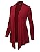 BH B.I.L.Y USA Women's Open Front Drape Hem Lightweight Cardigan Burgundy XX-Large