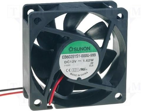 Sunon EB60251S1-999 DC Fan 60x60x25mm 12V 4500RPM 33.5dBA Plain Bearing 2 Wire