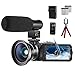 Video Camera Camcorder for YouTube CofunKool Full HD 1080P Vlogging Digital Camera 24.0MP Night Vision 16X Digital Zoom with External Microphone Wide Angle Lens