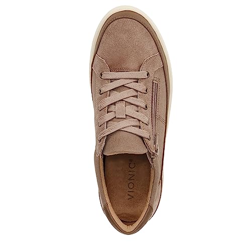 Vionic Women's Essence Mayra Suede Fashion Sneaker- Supportive Casual Shoes That Includes a Built-in Arch Support Orthotic Footbed That Corrects Pronation and Helps Heel Pain, Sizes 5-12
