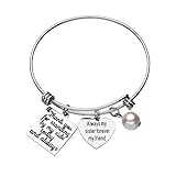 CJ&M Wedding Gift Bridesmaid Bracelet Jewelry for Best Friend, BFF of the Bride Gift, Gift for BFF from Bride, Bridesmaid Bracelet,Friend Sister Wedding Gift