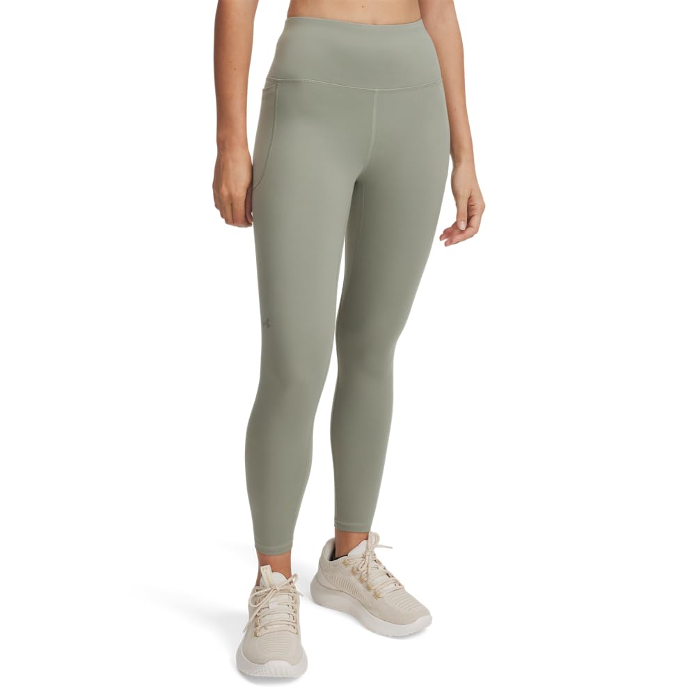 Under Armour Women’s Movement Ankle Leggings, (504) Grove Green / / Metallic Silver, Small