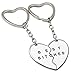 Charms Best Bitches Keychain,Best Friend KeyRing,BFF Keychain,Split Heart Key Ring, Best Friend Forever Love Jewelry Christams Gift,Best Bitches Love Silver