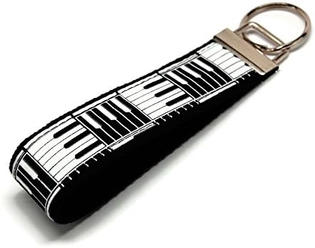 Keyboard Piano Keys Keychain Fabric Key Fob Free Shipping
