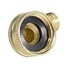 Everflow Supplies 287-EL-NL Dishwasher Swivel Elbow Fitting with Compression and Female Hose Connections, 3/8