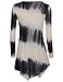 Timeson Womens Tie Dye Handkerchief Hem Long A-line Tunic Tops for Leggings for Women Large White Black