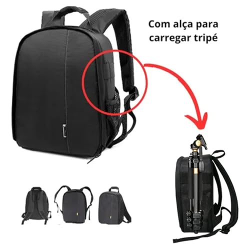Bolsa para câmera, mochila para para fotógrafos, bolsa para à prova d'água，aplica-se a câmeras DSLR, flashes, tripés, laptops, lentes e acessórios