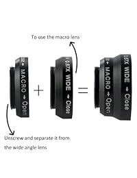 Eco Fused, kit de lentes de cámara de smartphone universal, incluye lente de foco manual de telefoto 12x lente ojo de pez macro 2 en 1 y gran angular trípode lente y soporte para teléfono   Compatible para la mayoría de los teléfonos