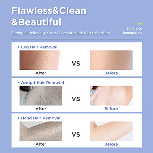 Houselog Hair Removal Permanent Hair Removal System Device Painless Hair Remover 999999 Flashes for Women and Men(Purple Blue)