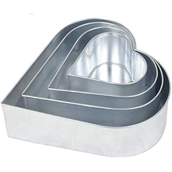 4 Tier Heart Multilayer Wedding Birthday Anniversary Baking Cake Tins Cake Pans 6