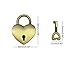 Hyamass 3pcs Vintage Antique Style Mini Heart Archaize Padlocks Key Lock with Keys