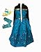 American Vogue Elsa Coronation Dress Costume + Cape + Gloves + Tiara Crown (3 Years, Blue)